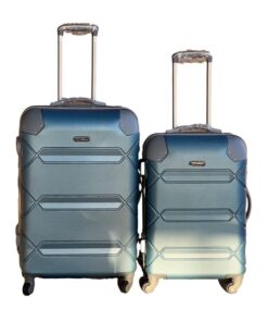Le Emporer Lightweight 2 Piece Luggage Set - Suitcase with Corner Protectors - Sky Blue