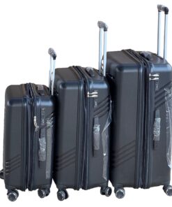 Le Emporer Unbreakable and Expandable Suitcase Set-30inch Luggage Set - Black