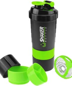 Leak Proof Protein Shake Bottle Mixer With Pill Tray - Sports Water Bottle