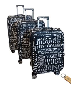 Leather 3-Piece Suitcase Set: Elevate Your Travel in Style +Smte Keyring