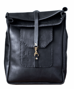 Leather Backpack Noah - Black