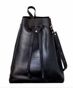 Leather Batseba Bucket Bag - Black