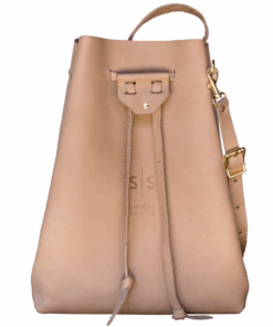 Leather Batseba Bucket Bag - Nude