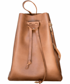 Leather Batseba Bucket Bag - Tan