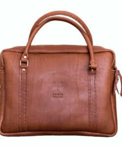 Leather Briefcase - Boaz - Swish and Swank - Hazelnut Brown