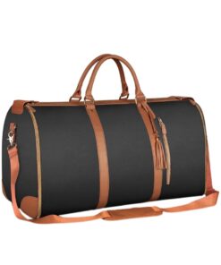 Leather Duffle Bags - Luxury Versatile - Overnight Travel Bags - Gentleman Brown