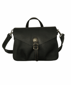 Leather Elegant Women Handbag - Black