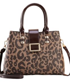 Leather Fashion Leopard Shoulder Messenger Handbag