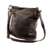 Leather Handbag - Hipster Mini - Topstitched Buffed Brown