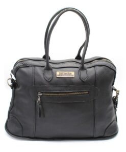 Leather Jenipher Luxury Handbag - Black