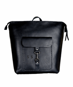 Leather Ladies Backpack- Black