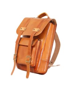Leather Laptop Backpack - Work School Travel Bag With Laptop Compartment
