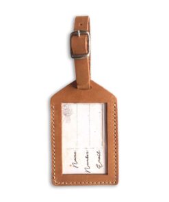 Leather Luggage Tag - Tan