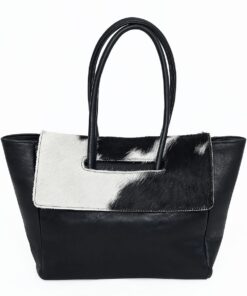 Leather Nguni Tote - Black