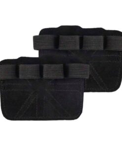 Leather Palm Gloves - Grip Pads - Weightlifting Grips - Black