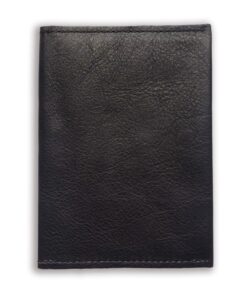 Leather Passport Wallet - Black