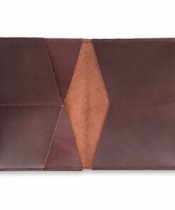 Leather Passport Wallet - Brown