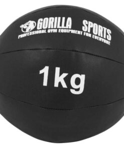 Leather Style Medicine Ball 1KG - 1.0 kg Gorilla Sports SA - 3.0 kg