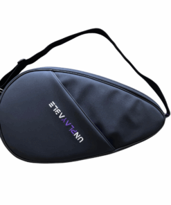 Leather Unplayable Padel Racket Bag - Black, Purple