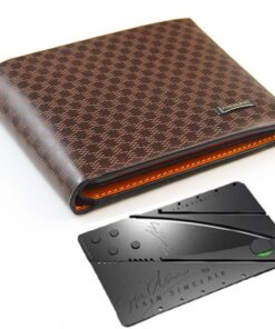 Leather Wallet For Men + Card Knife