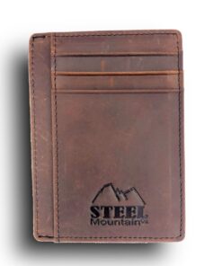 Leather Wallet Slimline RFID blocking - Steel Mountain Co.