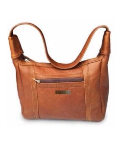 Leather Womens Shoulder Handbag | Underarm | Multi-pockets - Tan