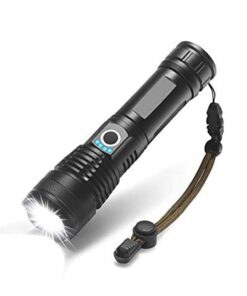 LED Flashlight 90000 lumen Most Powerful Rechargeable Torch - Black