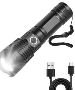 LED Flashlight Powerful Rechargeable Torch for Emergency, Outdoor, Home-A55