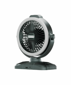 LED Table Fan With Rechargeable Battery And USB Phone Charging