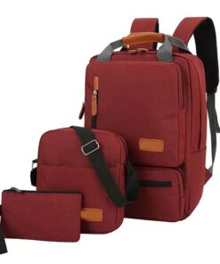 Legend Leather Backpack Schoolbag 8560 - 8560 RED