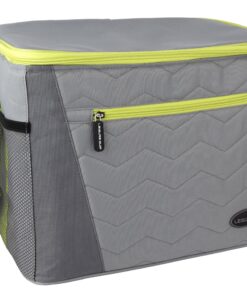 Leisure Quip 40 Can Quilted Cooler Bag - Grey with Green trim