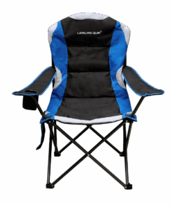 Leisure Quip Bushveld Padded Camping Chair - Black/Blue 120kg Capacity