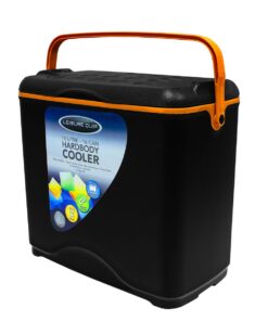 Leisure Quip Hard Body Cooler Black + Orange inner Capacity 10L/16 Cans