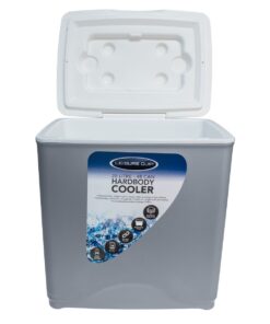 Leisure Quip Hard Body Cooler Box Silver Capacity 28L /48 cans