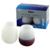 Leisure-Quip Silicone Wine Glasses No-Stem - 2 Pack