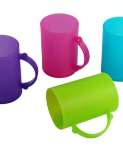 Leisurequip Opp 400ml Mugs - Set of 4 (Blue /Purple/Green/Pink)