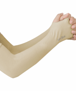 Let's Slim Arm Sleeves UV Sun Protection Arm Cover Sleeves - Brown