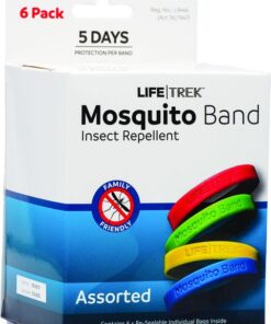 Lifetrek DEET Free Mosquito Repellent Adult Wrist Band Plain 6 Pack