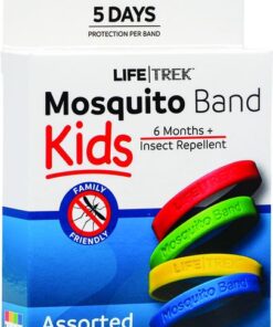 Lifetrek DEET Free Mosquito Repellent Kids Wrist Band Plain 2 Pack