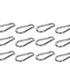 Lifting Stainless Steel Carabiners Snap Hooks - YD 71901 - 12 Piece 120mm
