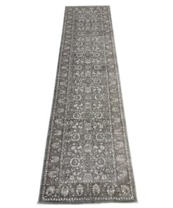 Light Brown Minimal Floral Runner Rug - 300 x 80 cm