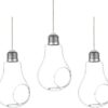 Light Bulb Shaped Terrarium Hanging Glass Planter for Succulent - Set of 3