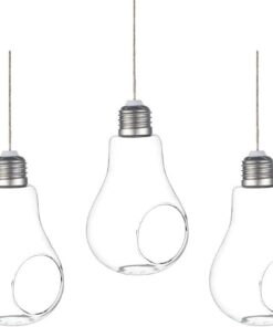 Light Bulb Shaped Terrarium Hanging Glass Planter for Succulent - Set of 3