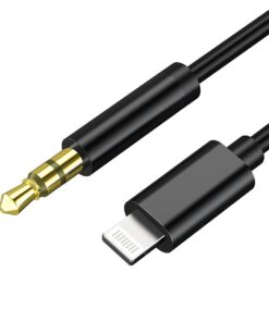 Lightning to 3.5 mm Aux Audio Cable for Apple Devices 1M - Black