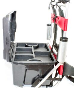 Lightweight Alluminium H-Frame Fishing Back Pack with Tackle Box & Tray