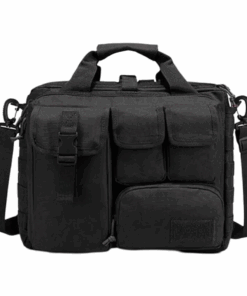 Lightweight Durable Multipurpose Tactical Messenger Laptop Bag - Black