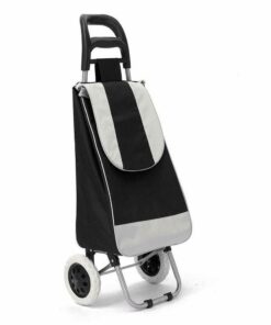 Lightweight Foldable Grocery & Utility Shopping Trolley - Black