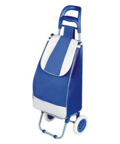 Lightweight Foldable Grocery & Utility Shopping Trolley - Blue