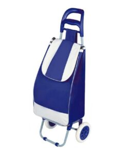 Lightweight Foldable Grocery & Utility Shopping Trolley - Dark Blue