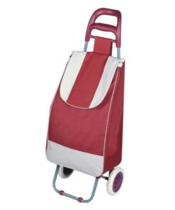 Lightweight Foldable Grocery & Utility Shopping Trolley - Red